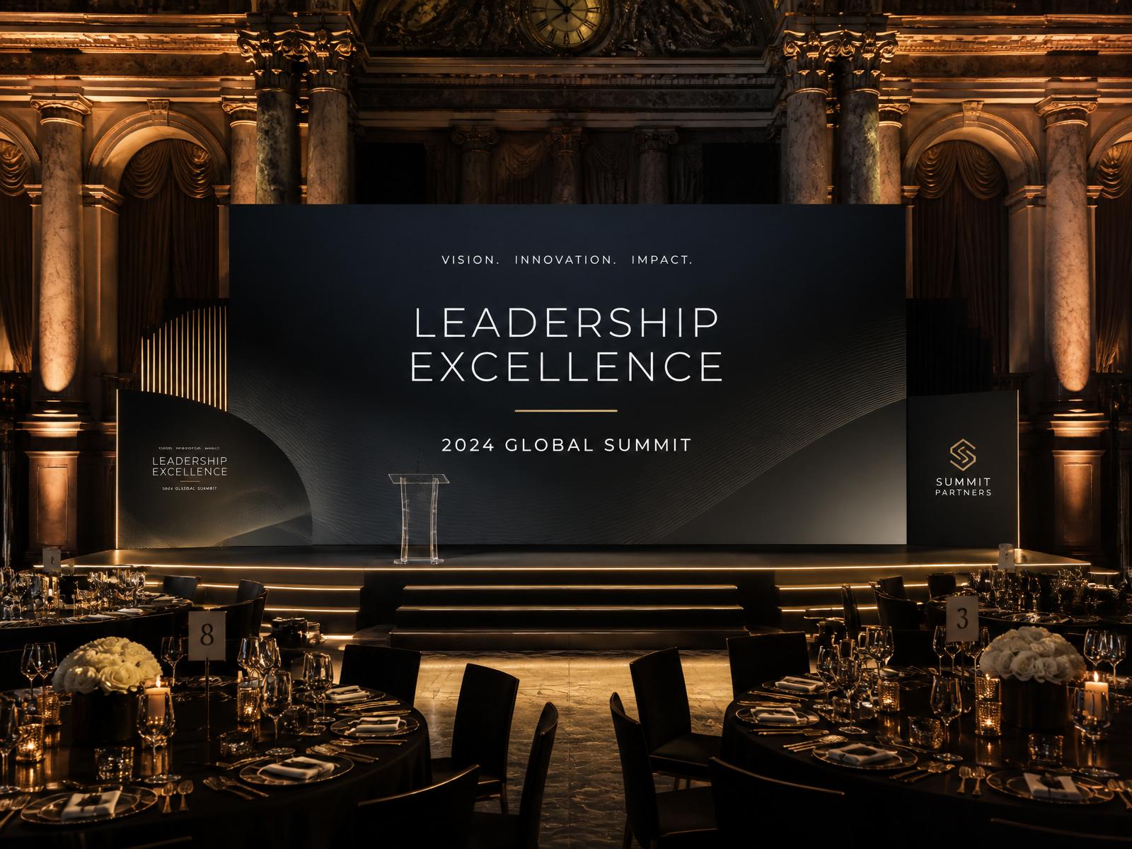 Historic palazzo corporate gala stage