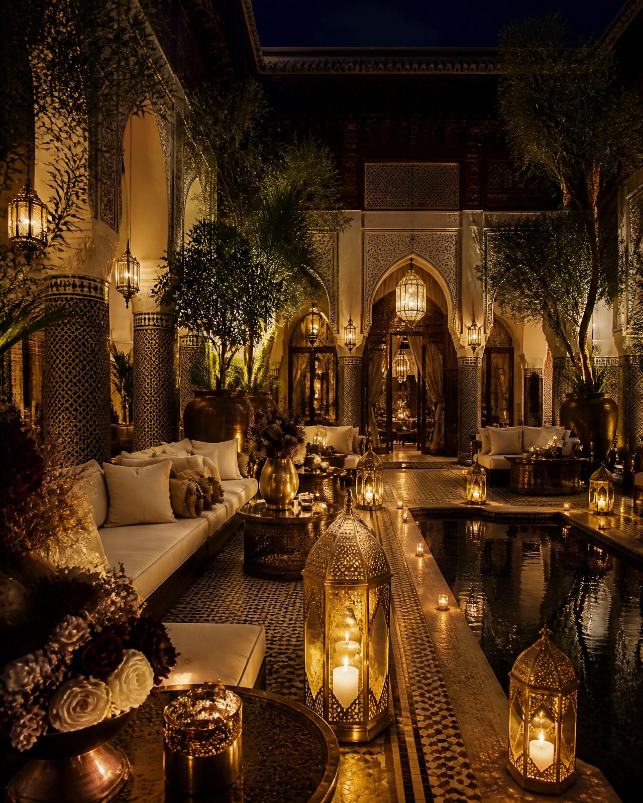 Riad Nocturne — Marrakech, Morocco